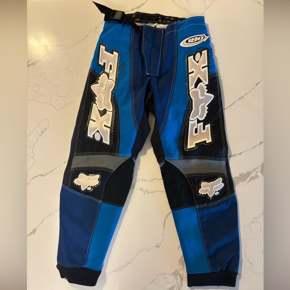 Fox Racing Youth 10, 26” Blue and Black Riding Pants